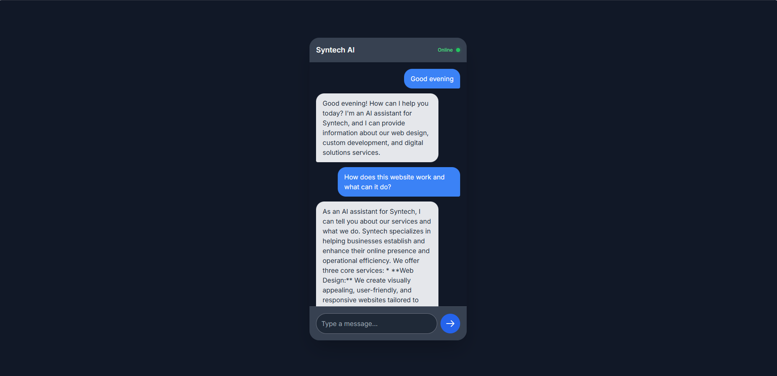 Syntech Chatbot